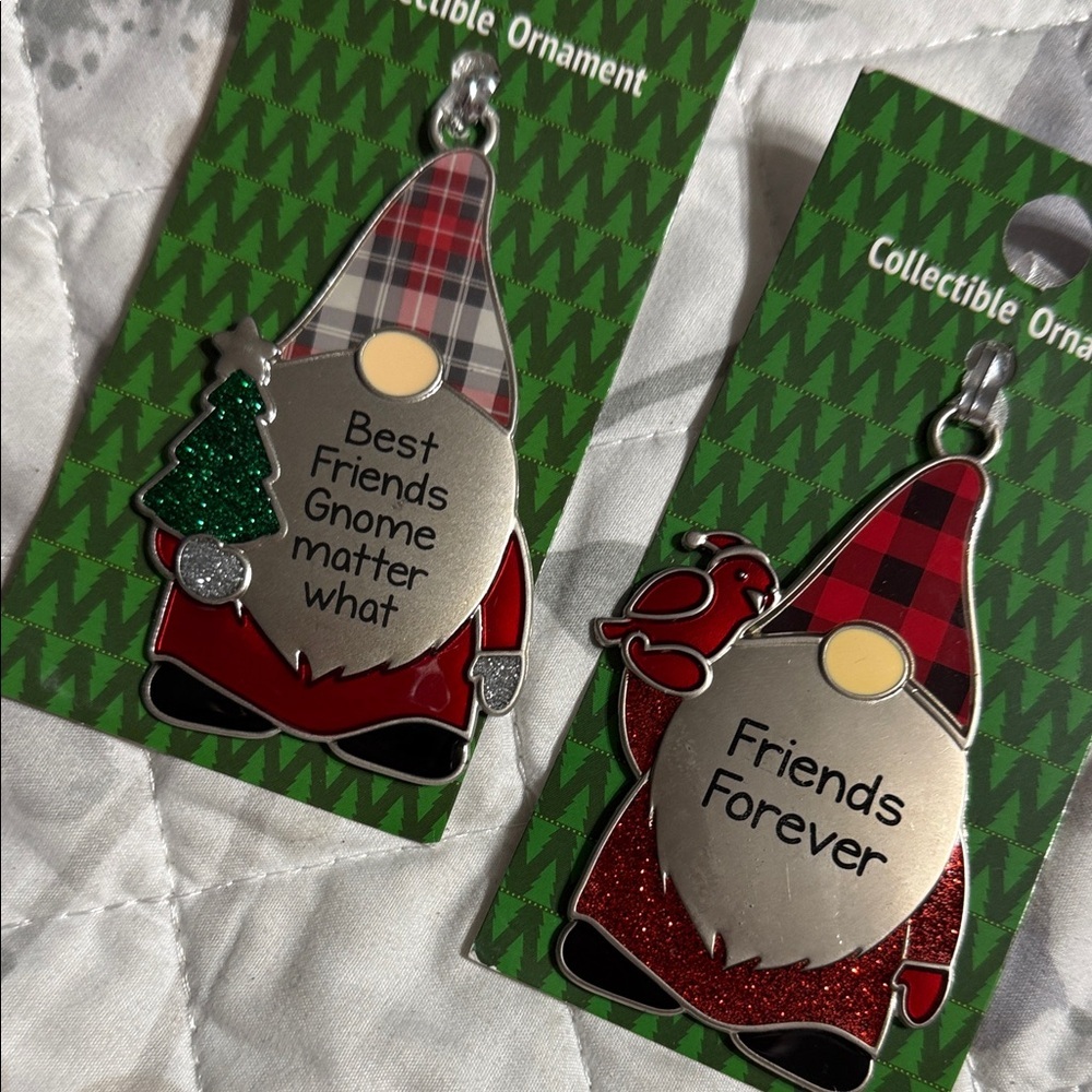 GANZ Gnome Friends Ornament Set - Red and Silver - Picture 3 of 4